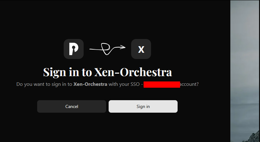 Pantalla de Pocket-ID en la que se solicita configuración al usuario para iniciar sesión en XO.