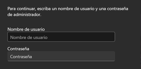 Solicitar credenciales completas durante la elevación de privilegios en Windows (UAC)